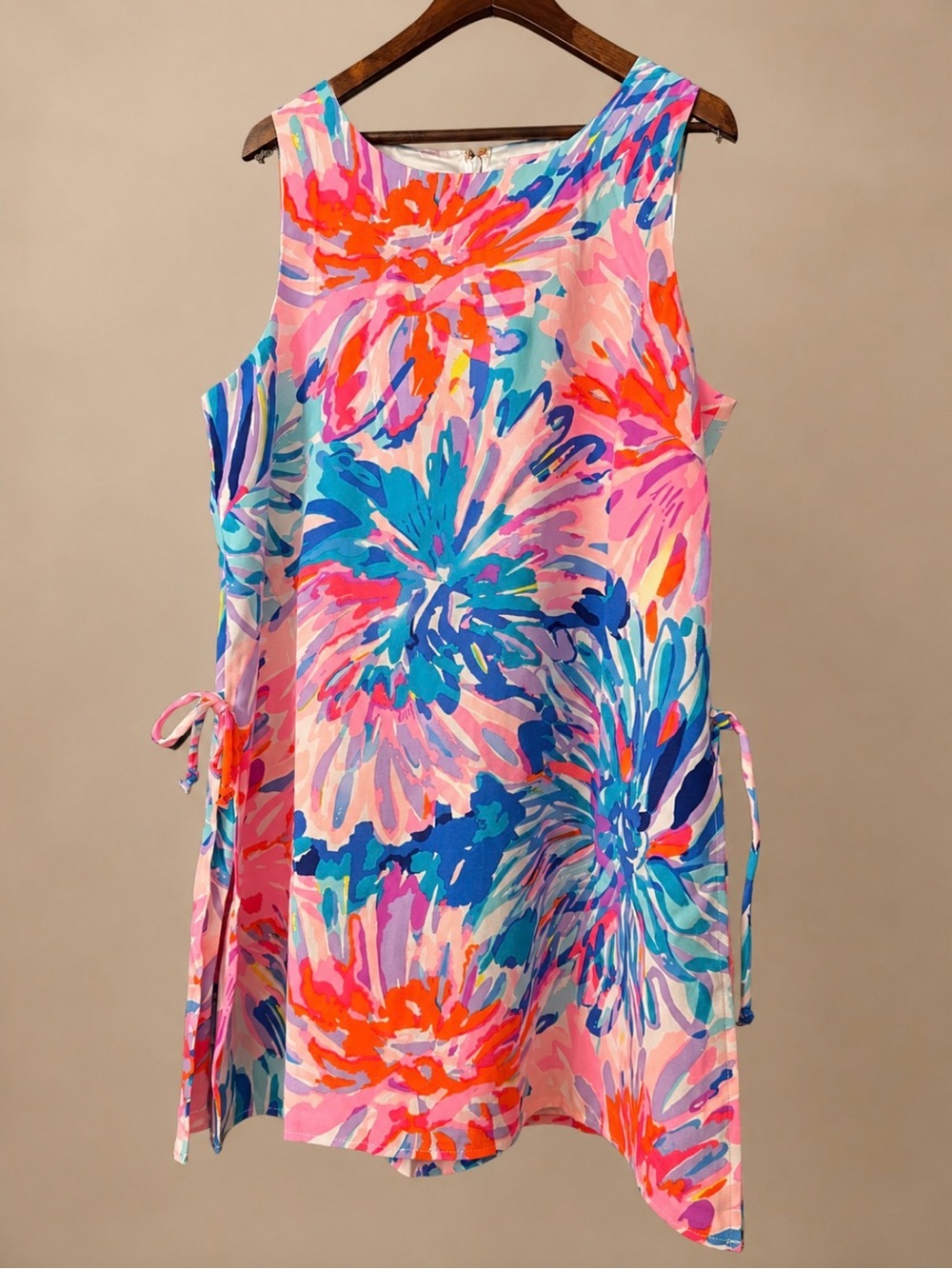 Lilly Pulitzer Floral Tank Shift  romper  in Pink, Blue, Orange